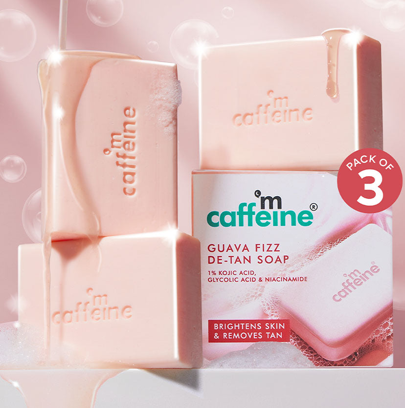 1% Kojic Acid & Glutathione Guava Fizz Soap - 300g (3x100g)