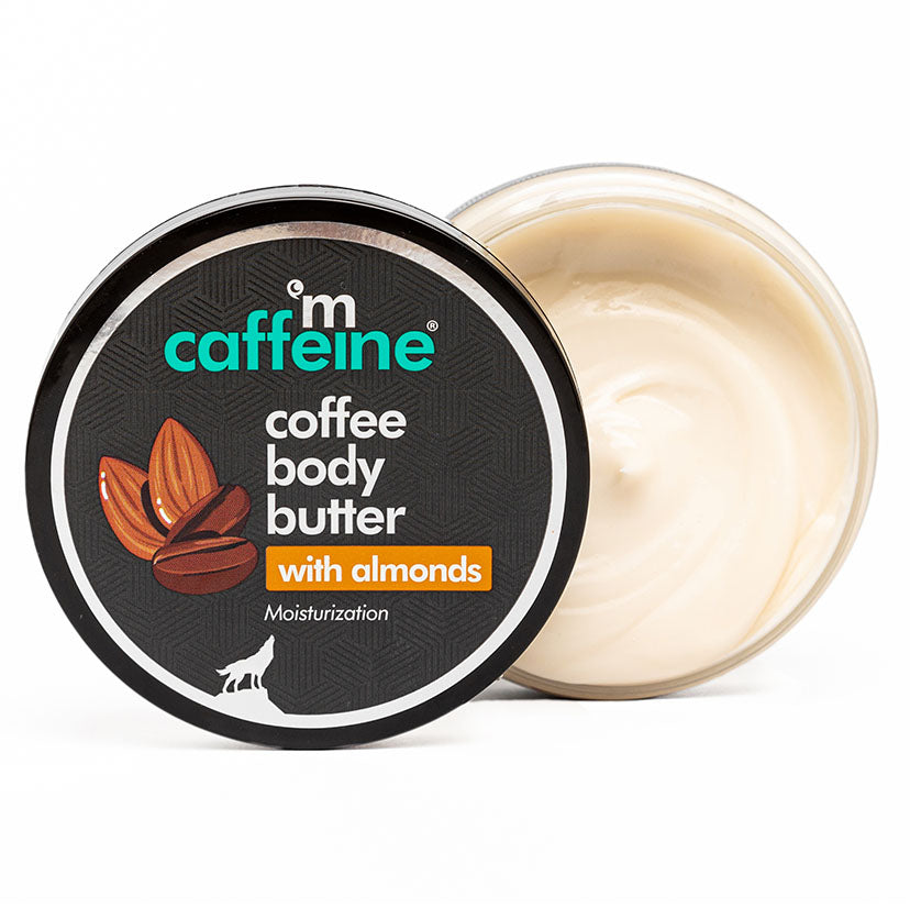 Coffee & Almond Body Butter with Shea Butter for Deep Moisturization & Smooth Skin - 100 g-a