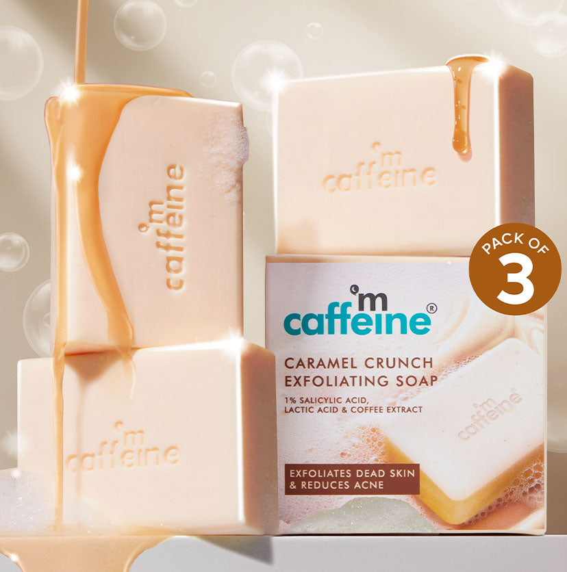 1% Salicylic & Lactic Acid Caramel Crunch Soap - 300g (3x100g)