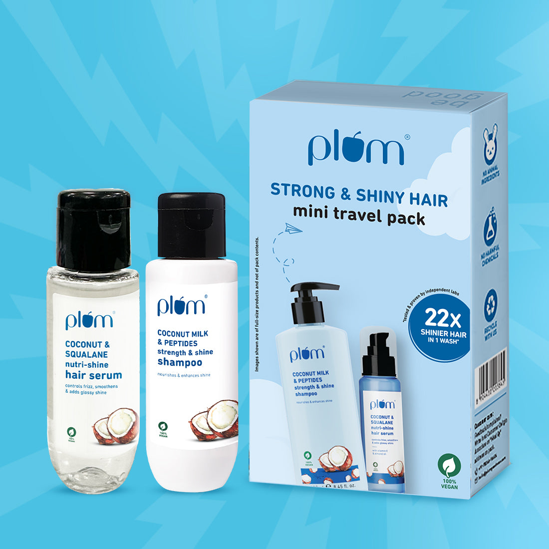 Strong & Shiny hair mini travel pack